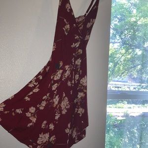floral wrap dress
